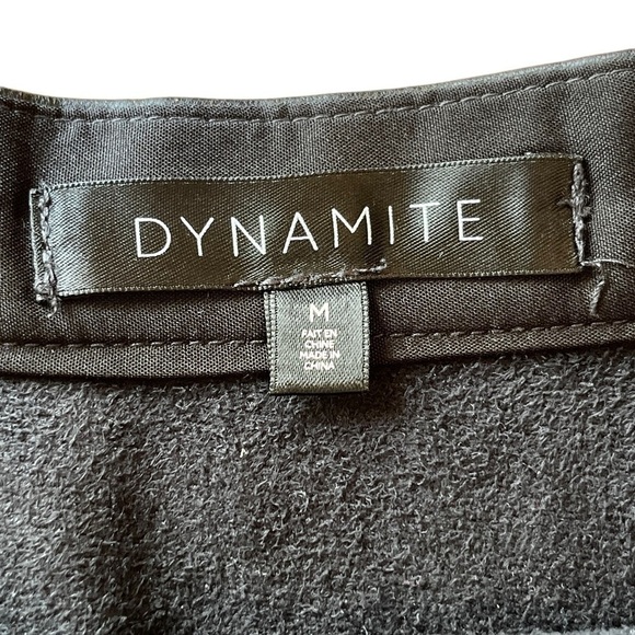 Dynamite A-Line Black Faux Leather Mini- Skirt EUC - Picture 3 of 11